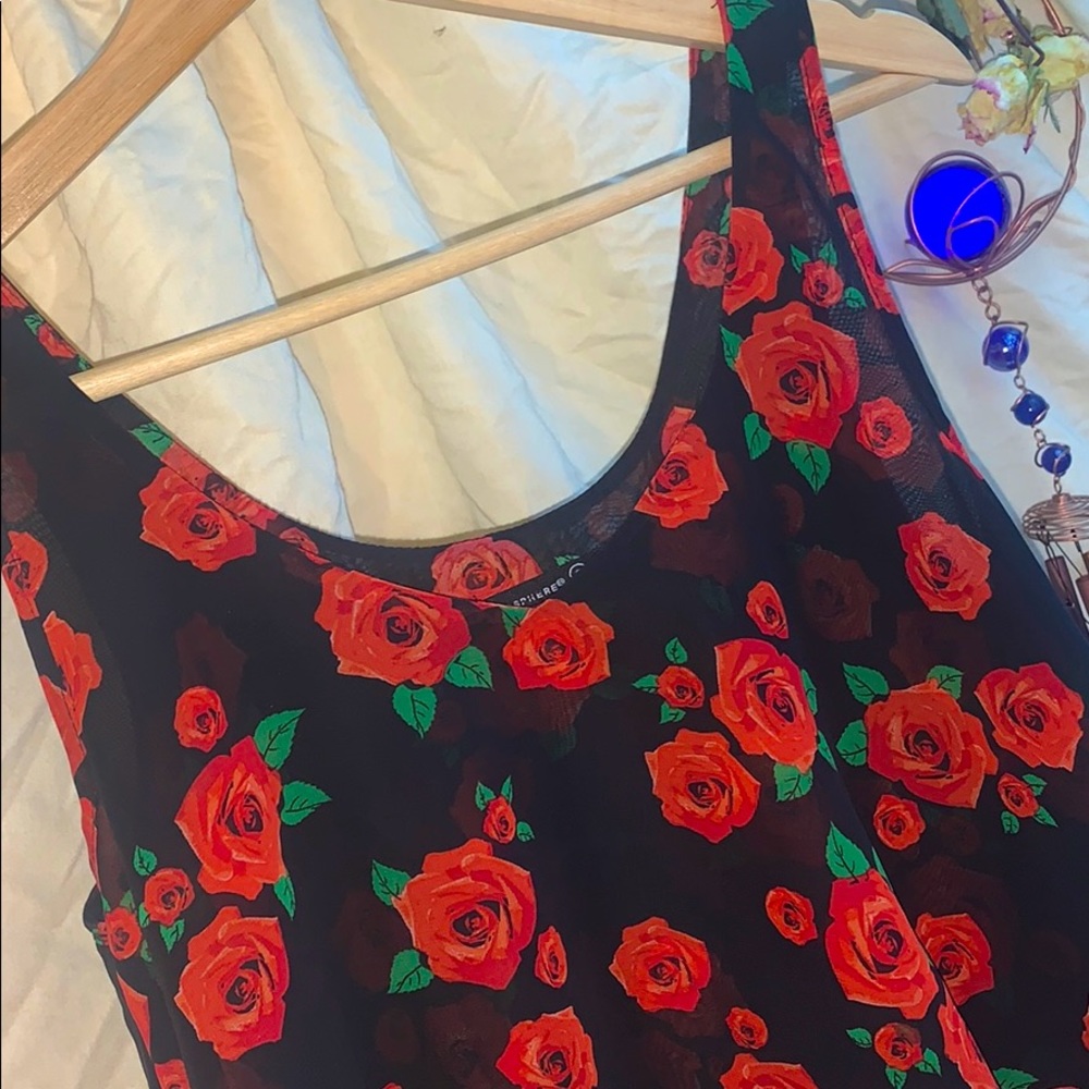 *ATMOSPHERE*~ ‘ROSES ARE RED’ TIERED SHEER CAMI - Picture 6 of 10